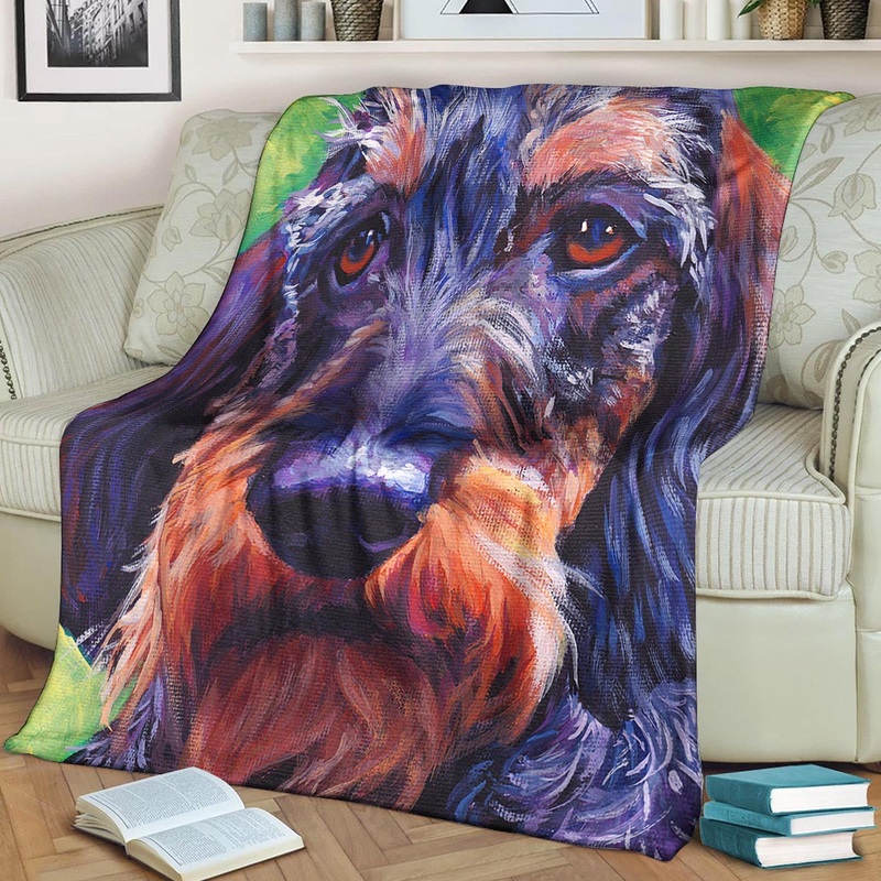 Wire Haired Dachshund BL171093F Sherpa Fleece Blanket