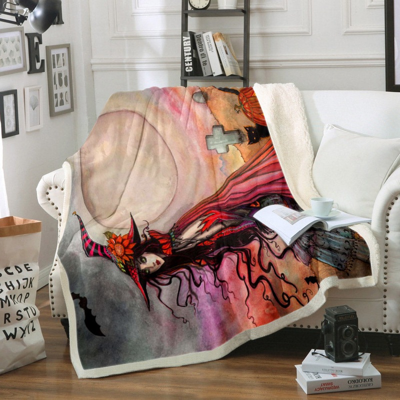 Witch HM040946TT Sherpa Fleece Blanket