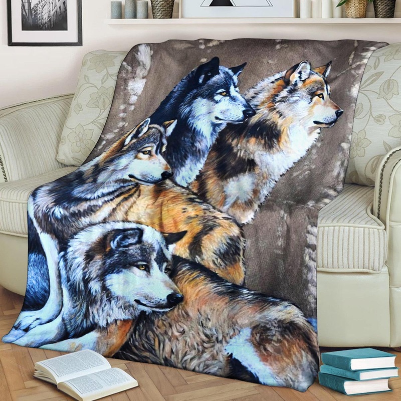 Wolf BL200848F Sherpa Fleece Blanket