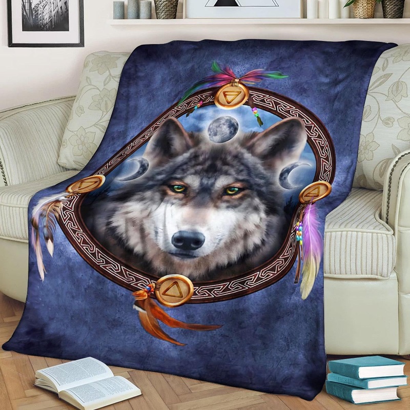 Wolf BL260912F Sherpa Fleece Blanket