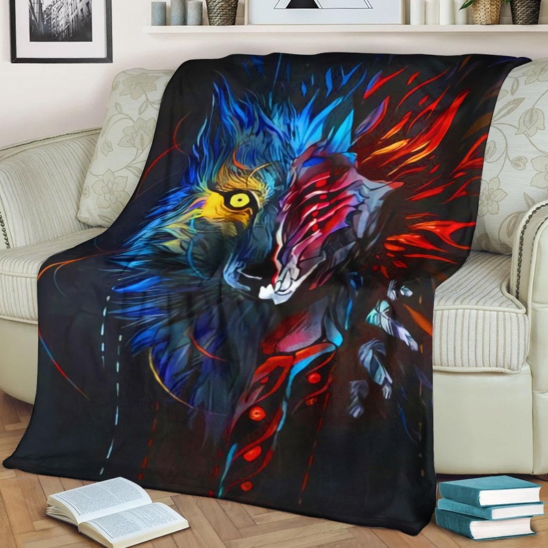 Wolf DP280876F Sherpa Fleece Blanket