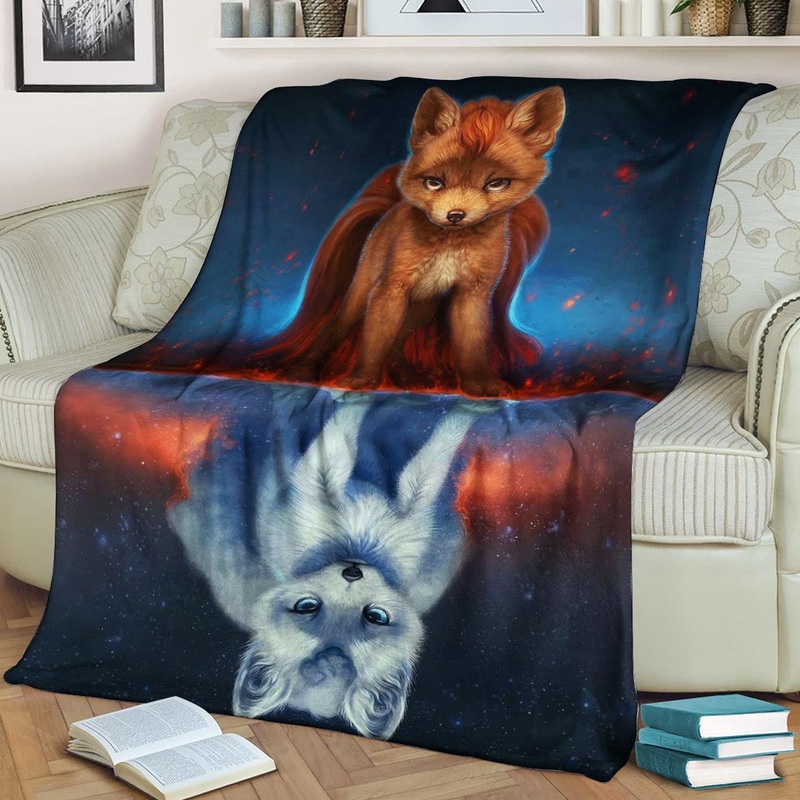Wolf HN041010F Sherpa Fleece Blanket