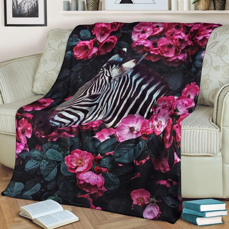Zebra DN161099F Sherpa Fleece Blanket