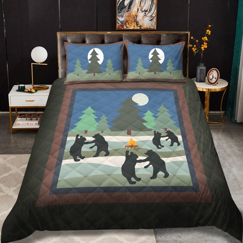 Bear Dance Lodge CLP2709016T Quilt Bedding Set
