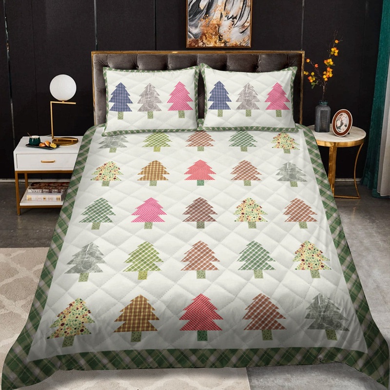 Colorful Christmas Tree CLM2510111B Quilt Bedding Set