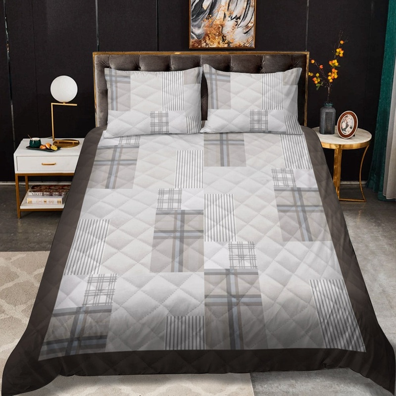 Cuddl Duds Flannel Patchwork CLA0511318B Quilt Bedding Set