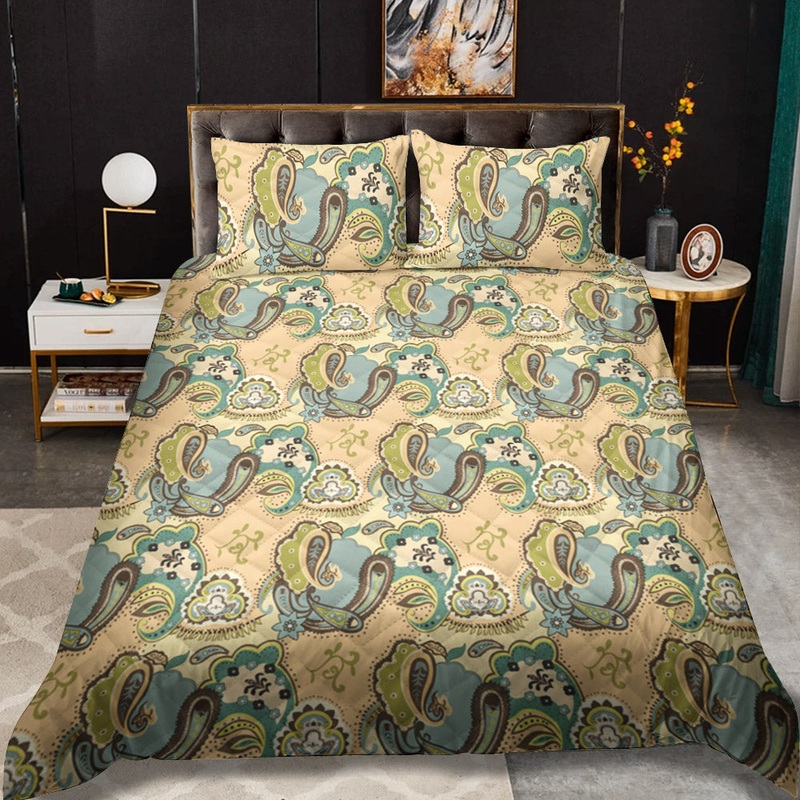 Desert Paisley CLP260919B Quilt Bedding Set