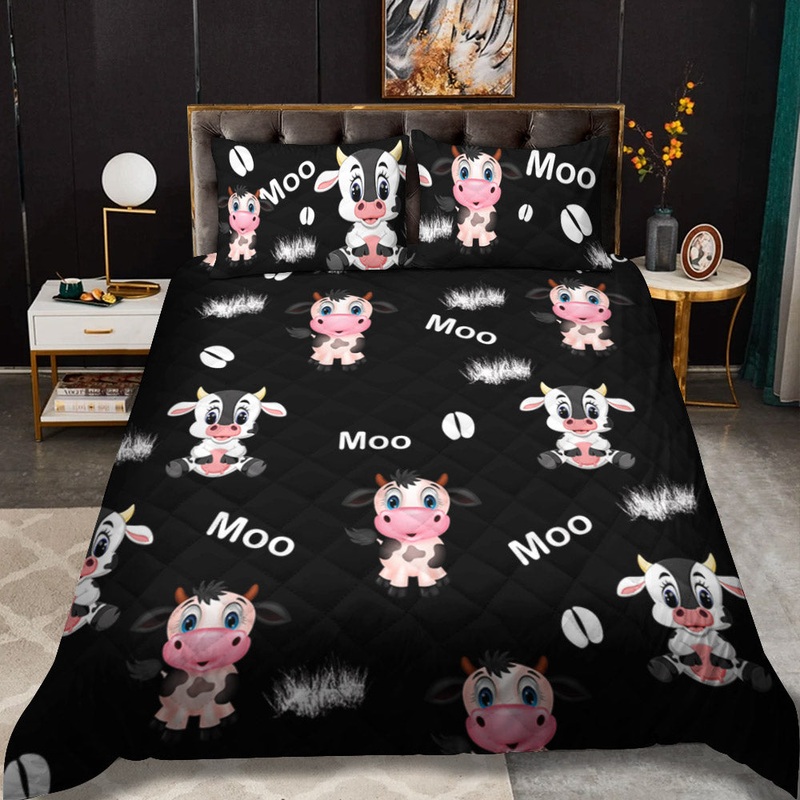 Farm Cow Moo Moo CLM3010234B Quilt Bedding Set