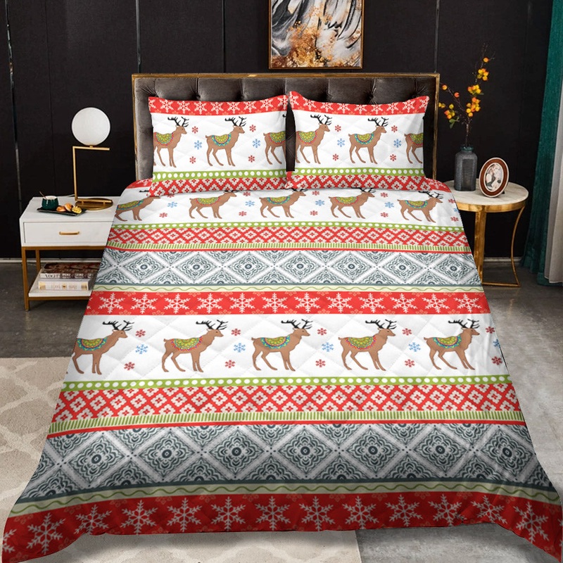 Frosty Reindeer CLM2709069T Quilt Bedding Set