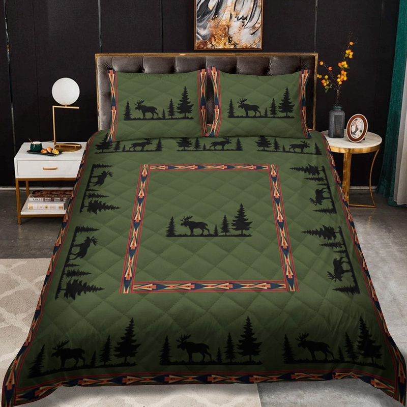 Green Moose CLA2609091B Quilt Bedding Set