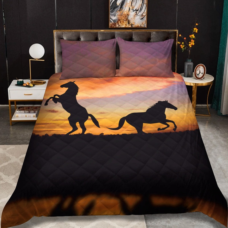 Horse CLM2111075B Quilt Bedding Set