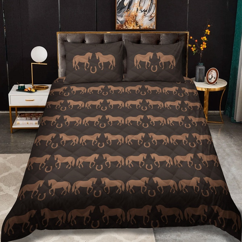 Horse Horseshoe CLM1710188B Quilt Bedding Set