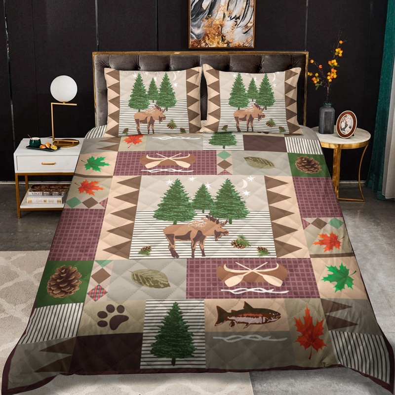 Moose Lodge CLA0511386B Quilt Bedding Set