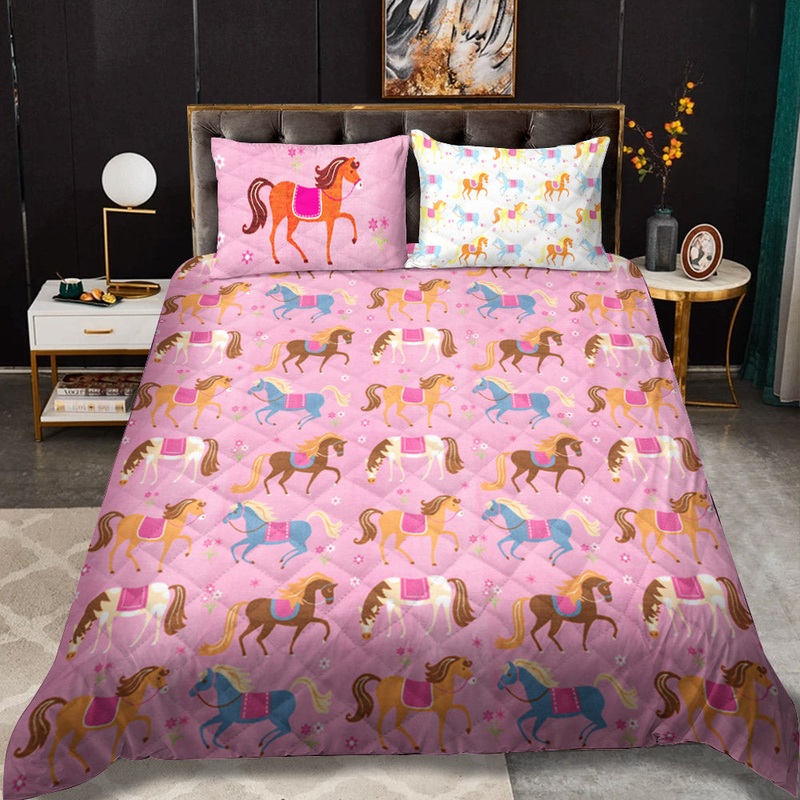Olive Kids Horses CLH0710215B Quilt Bedding Set