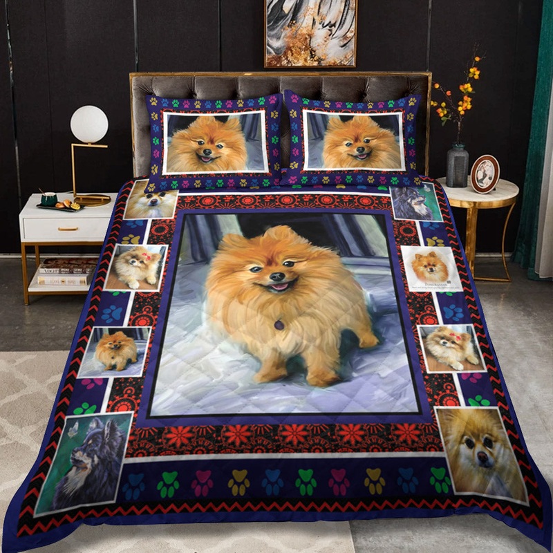 Pomeranian CLA3010011B Quilt Bedding Set