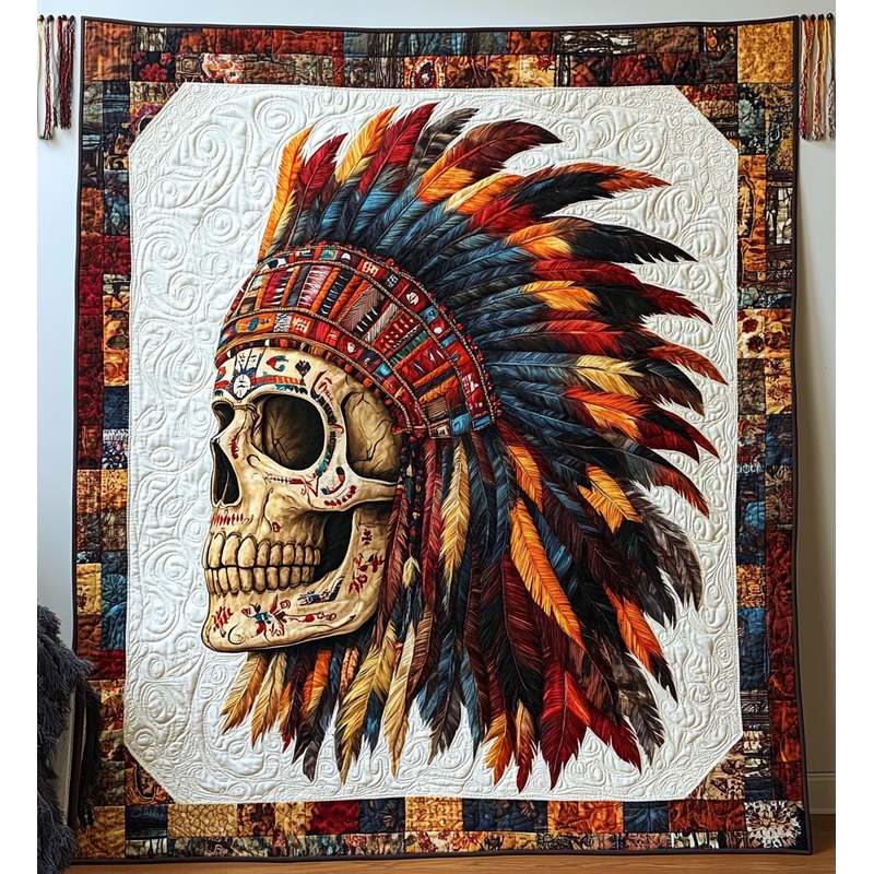 Native American Skull DAI301224054 Quilt Blanket