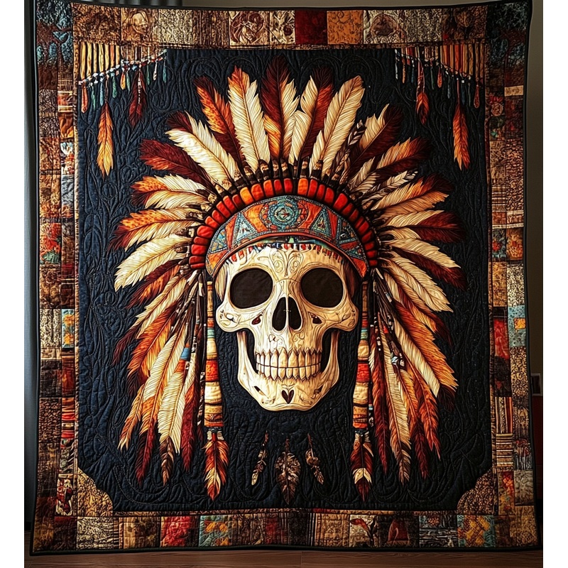 Native American Skull DAI301224056 Quilt Blanket