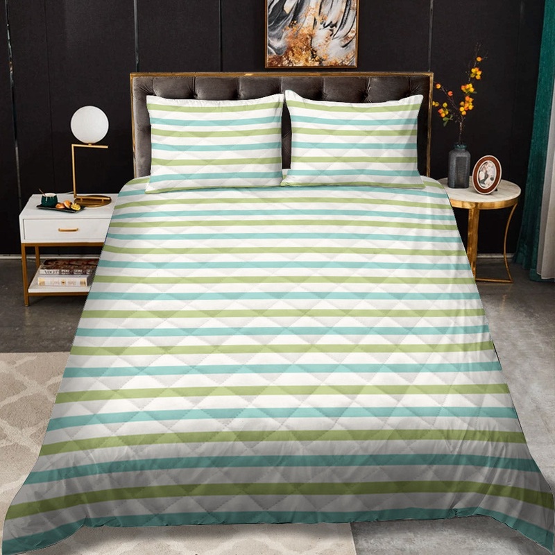Sealife Stripe CLA0411431B Quilt Bedding Set