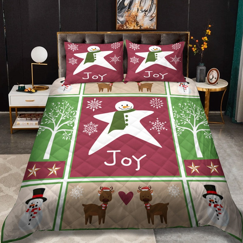 Snowman CLA2709194B Quilt Bedding Set