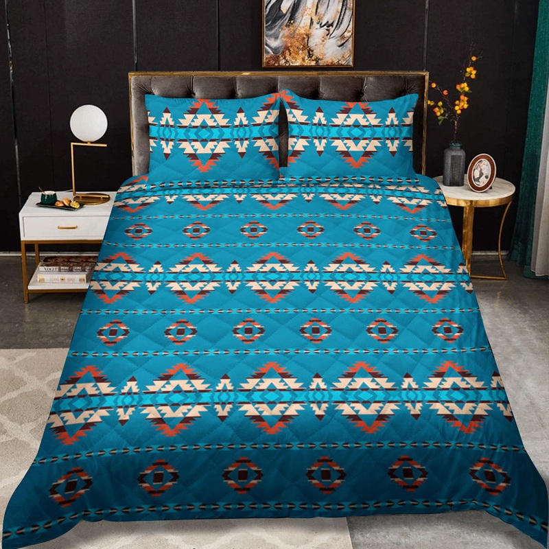 Southwestern Turquoise CLP260950B Quilt Bedding Set