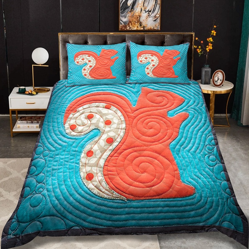 Squirrel ML29100225B Quilt Bedding Set