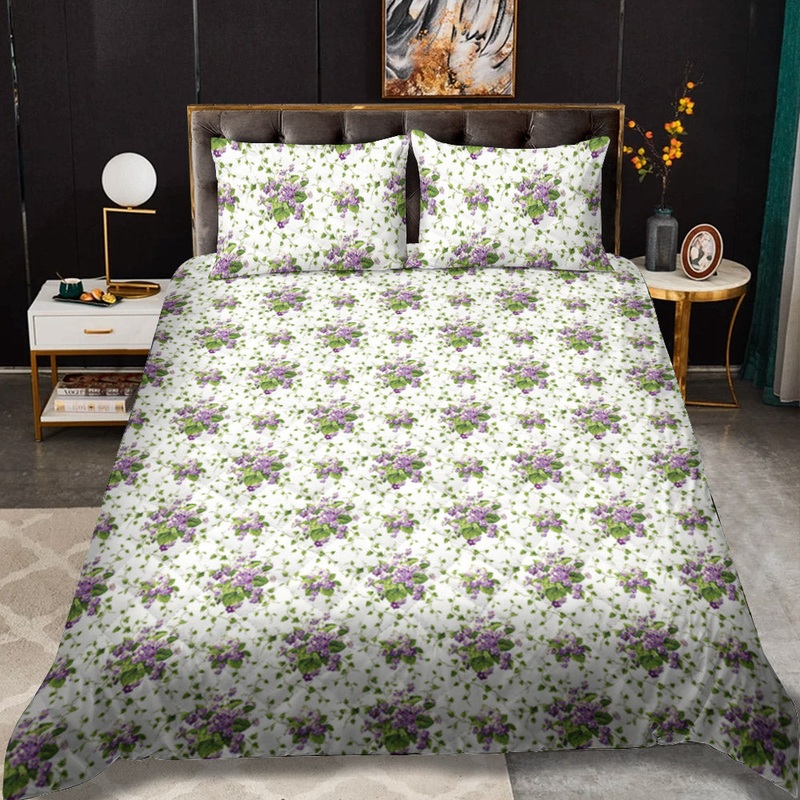 Sweet Violets CLA2110476B Quilt Bedding Set