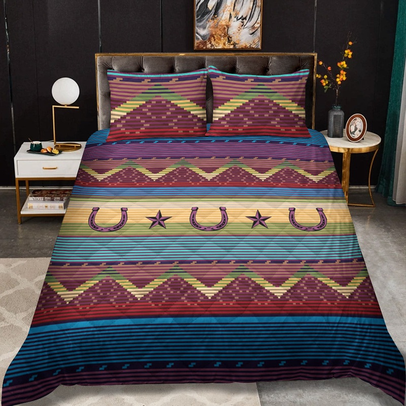Texas Sky Star Horseshoe CLP260957B Quilt Bedding Set