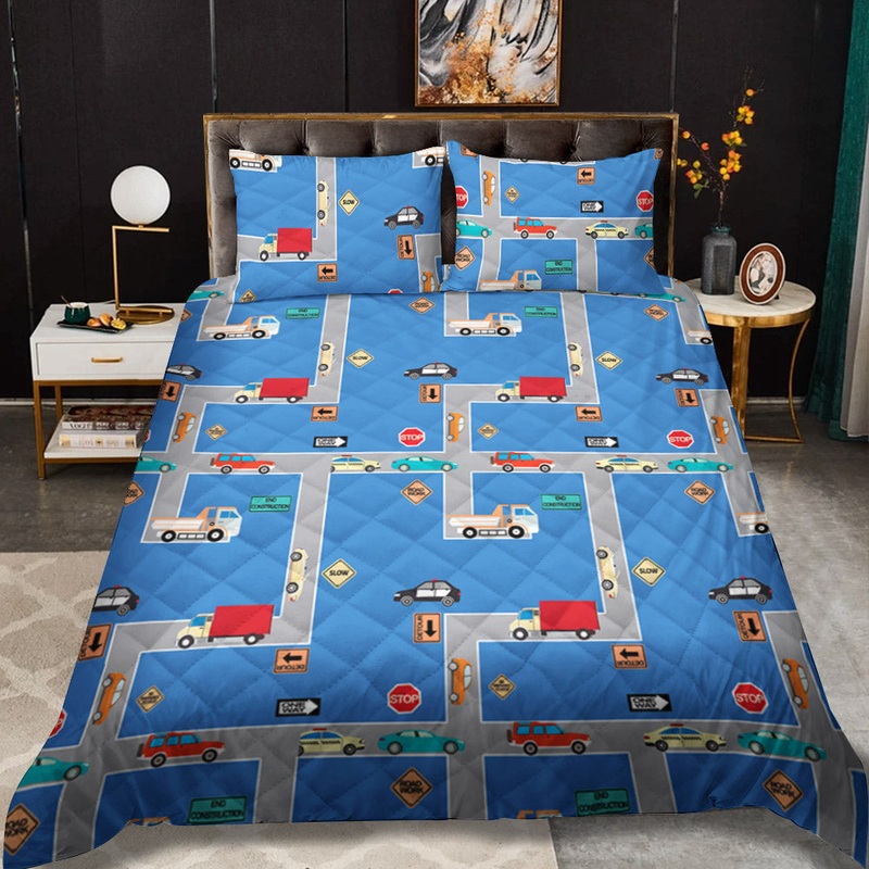 Topher City Streets CLM1510181B Quilt Bedding Set