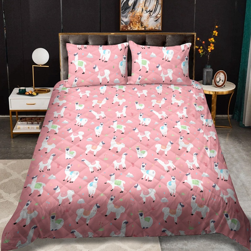 Vue Llama Drama Multi CLA0211250B Quilt Bedding Set