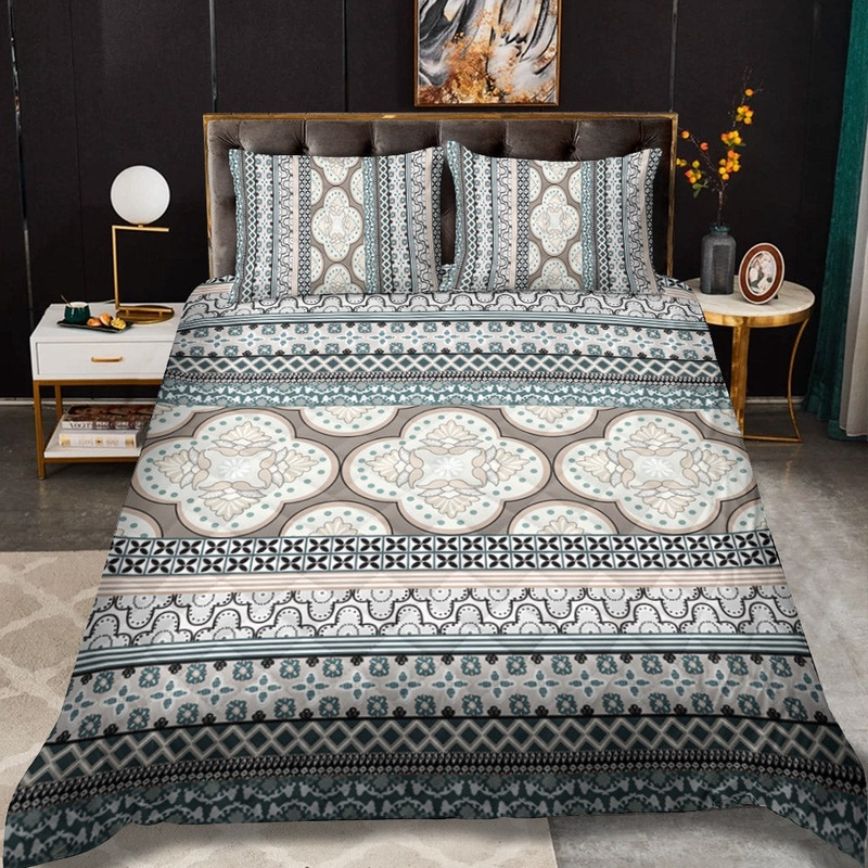 White Teal Blush Addie CLA0111409B Quilt Bedding Set