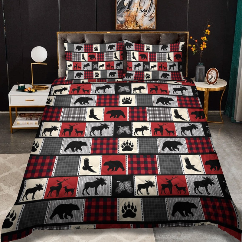 Wildlife CLM3010629B Quilt Bedding Set