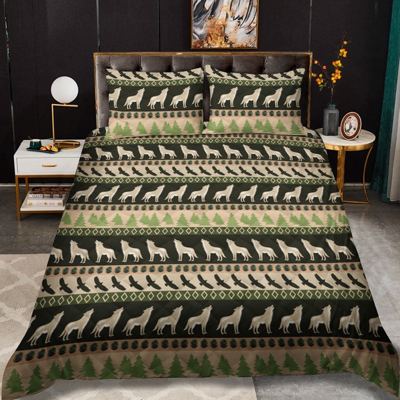 Wolf And Eagle CLM1710405B Quilt Bedding Set