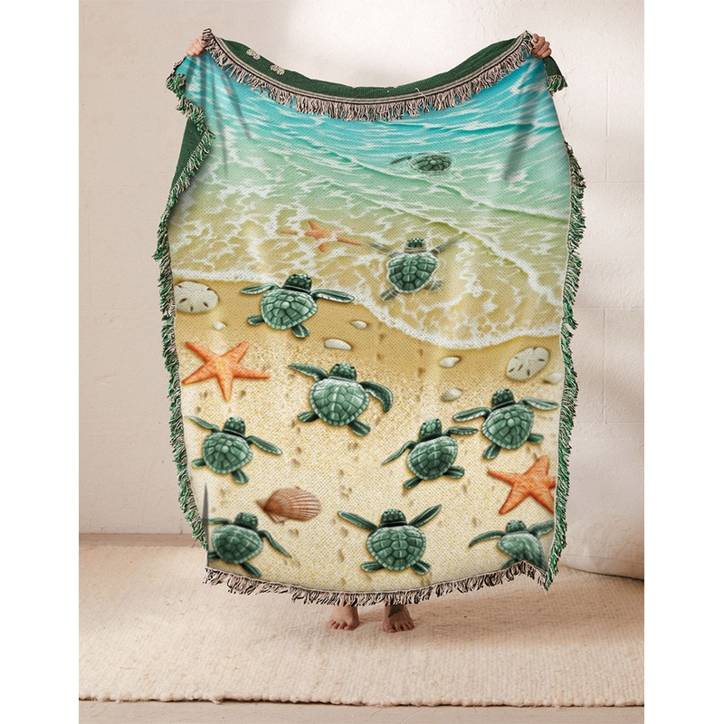 Baby Turtles On The Beach HN081012S Throw Blankets For Sofa