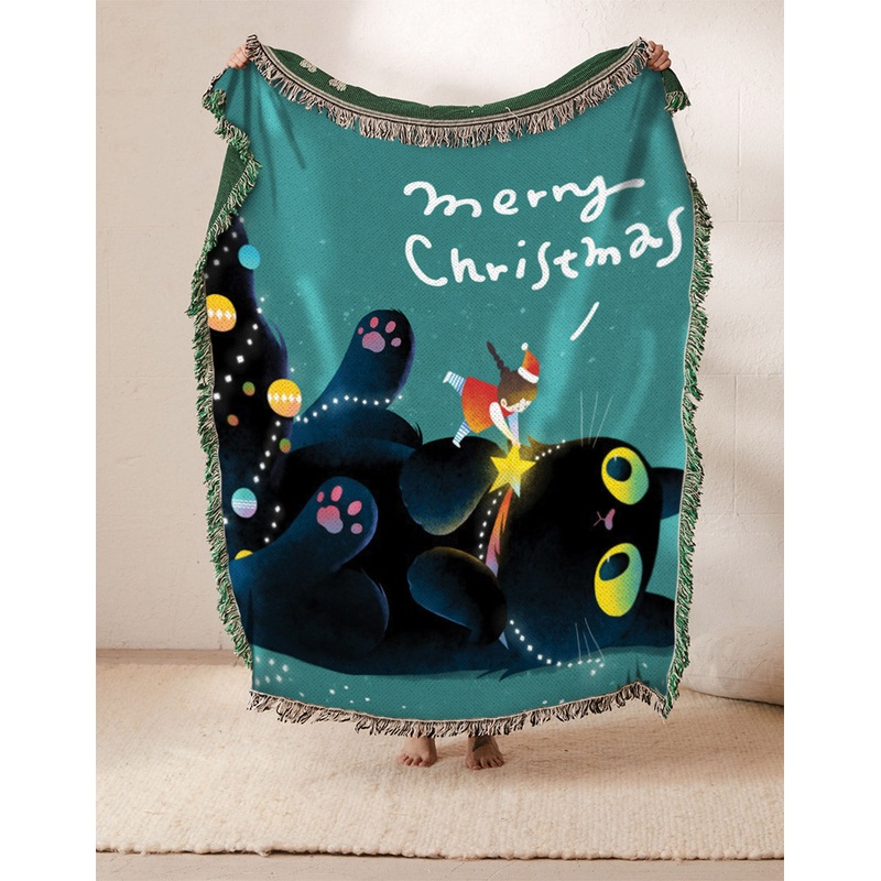 Christmas Cat DN1810052S Throw Blankets For Sofa