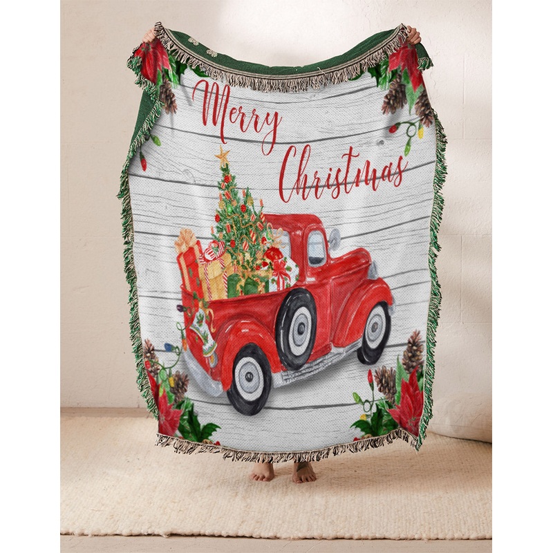 Christmas Truck NT1610110S Throw Blankets For Sofa