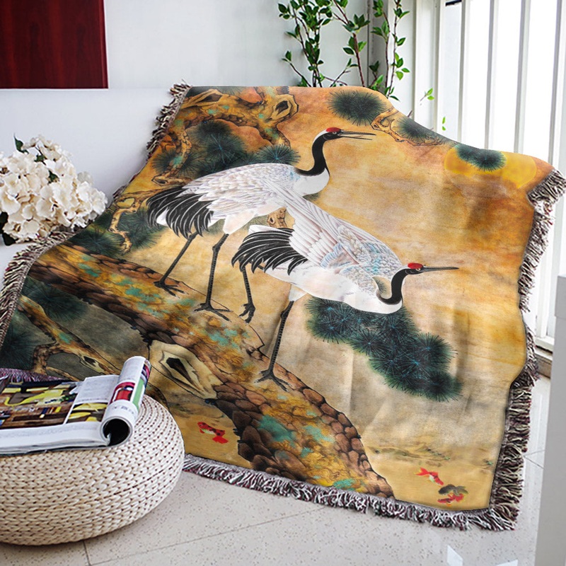 Crane Bird HM1910049S Throw Blankets For Sofa