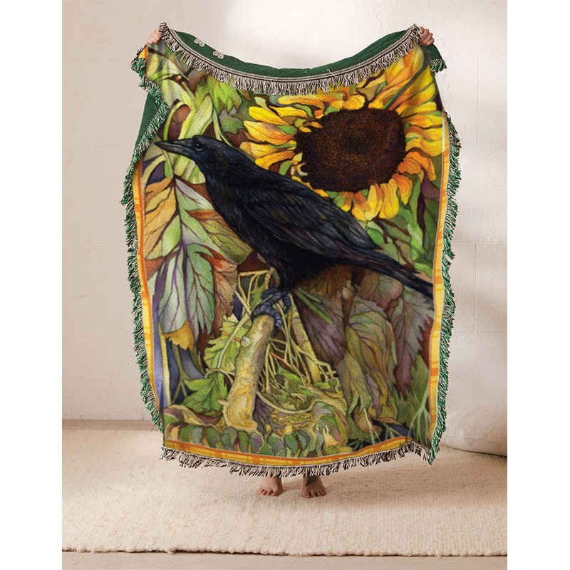 Crow BL091033S Throw Blankets For Sofa