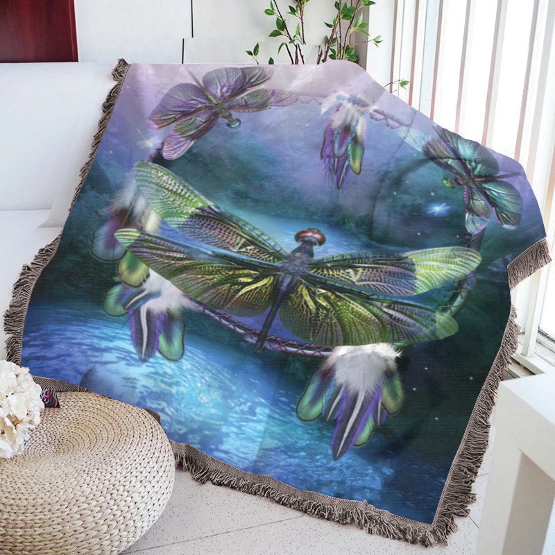 Dragonfly Dreamcatcher DD250946S Throw Blankets For Sofa