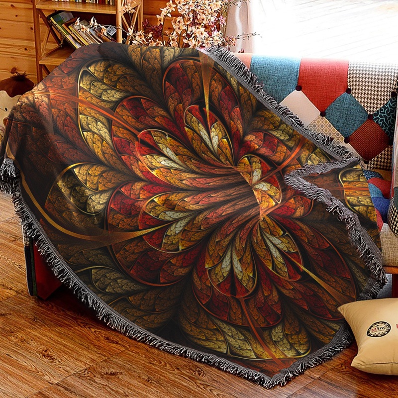 Flower Fractal CG1110067S Throw Blankets For Sofa