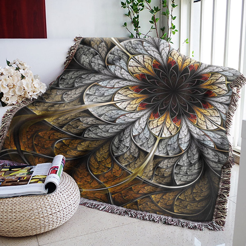 Flower Fractal CG1110068S Throw Blankets For Sofa