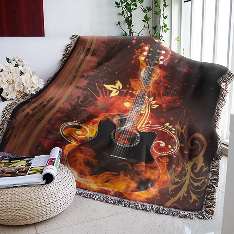 Guitar TL1610081S Throw Blankets For Sofa