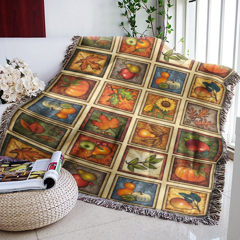 Harvest Orchard Autumn Farm HT0310108S Throw Blankets For Sofa