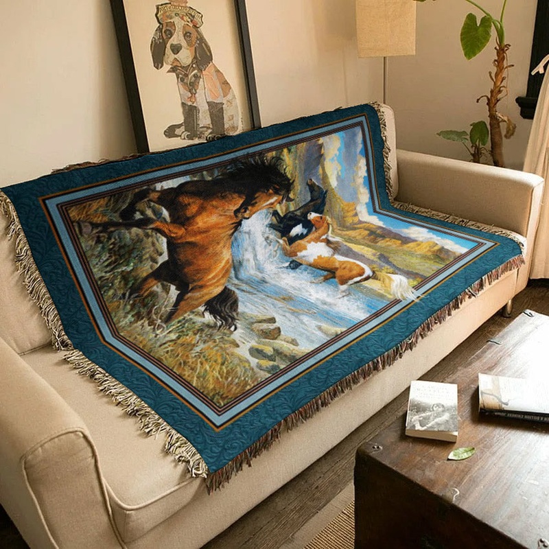 Horse BL0110136S Throw Blankets For Sofa