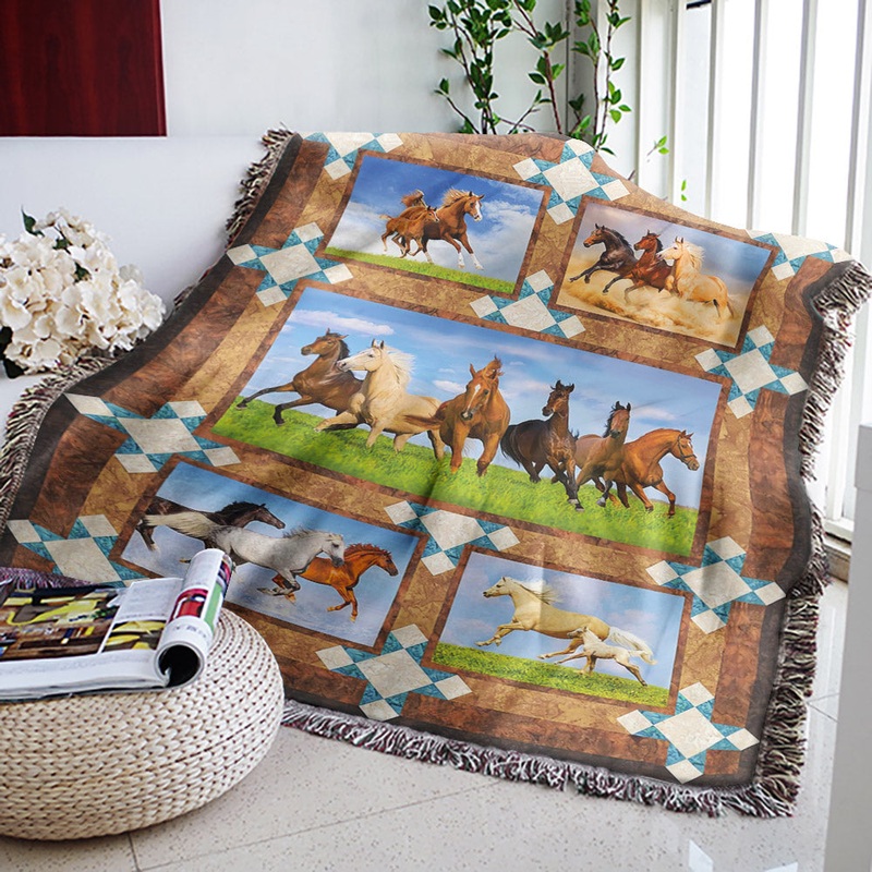 Horse TL1410132S Throw Blankets For Sofa
