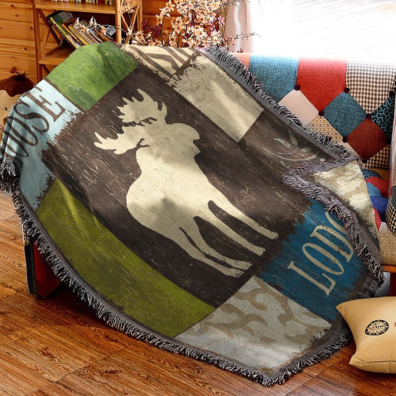 Lodge Moose NN2709082S Throw Blankets For Sofa