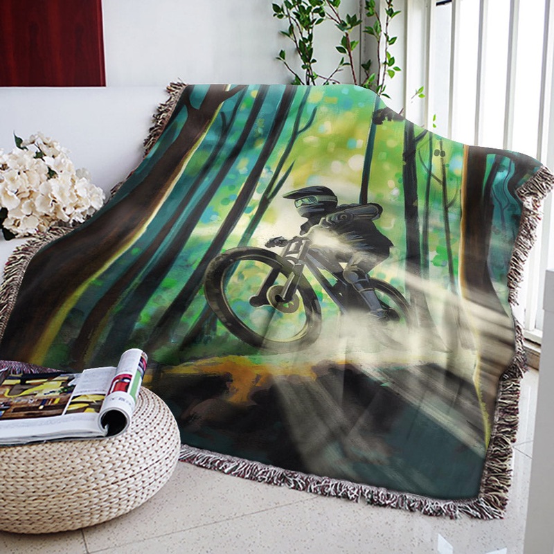 Mountain Bike HM1510115S Throw Blankets For Sofa