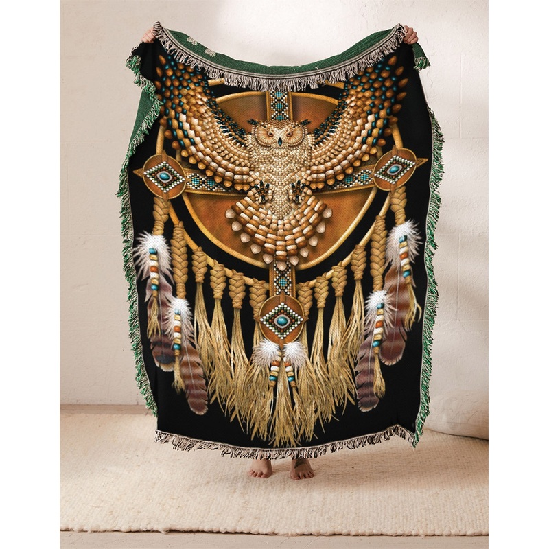Native American Dreamcatcher Owl DD1110109S Throw Blankets For Sofa