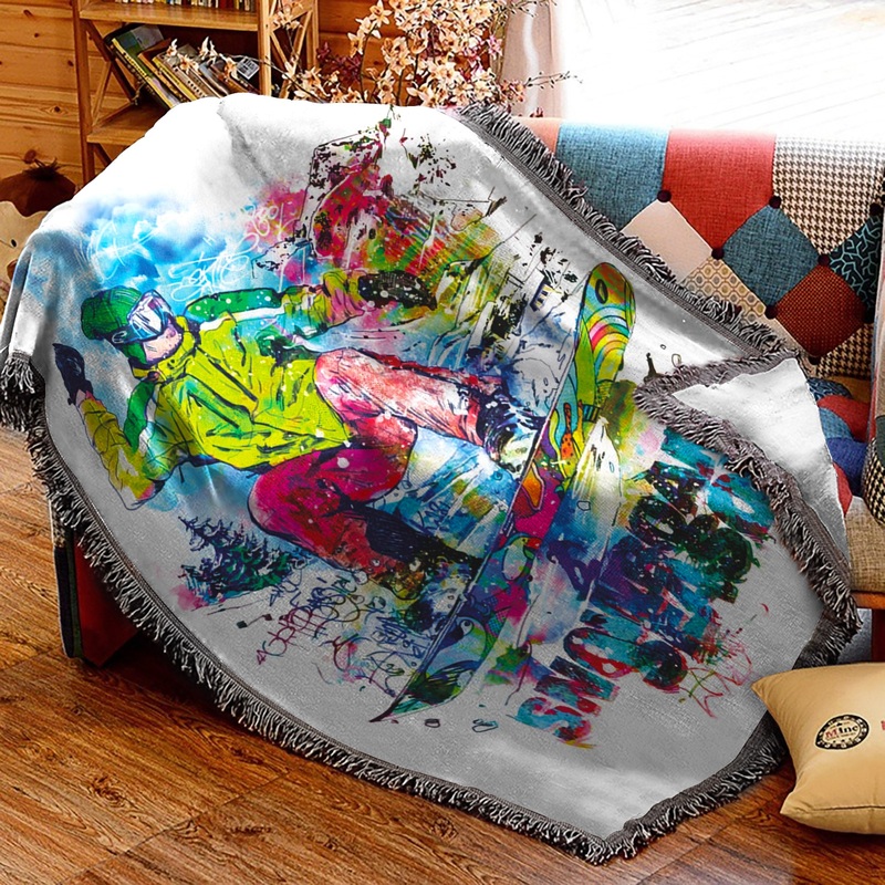 Snowboarding CG0410148S Throw Blankets For Sofa