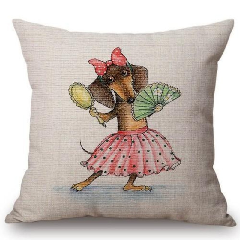 12 Zodiac Funny Dachshund Virgo CL07100012P Throw Pillow Covers