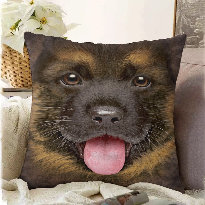 Big Face German Shepherd Puppy CLH2110040P Throw Pillow Covers